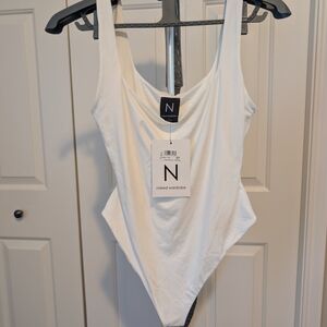 Naked Wardrobe Cream Bodysuit